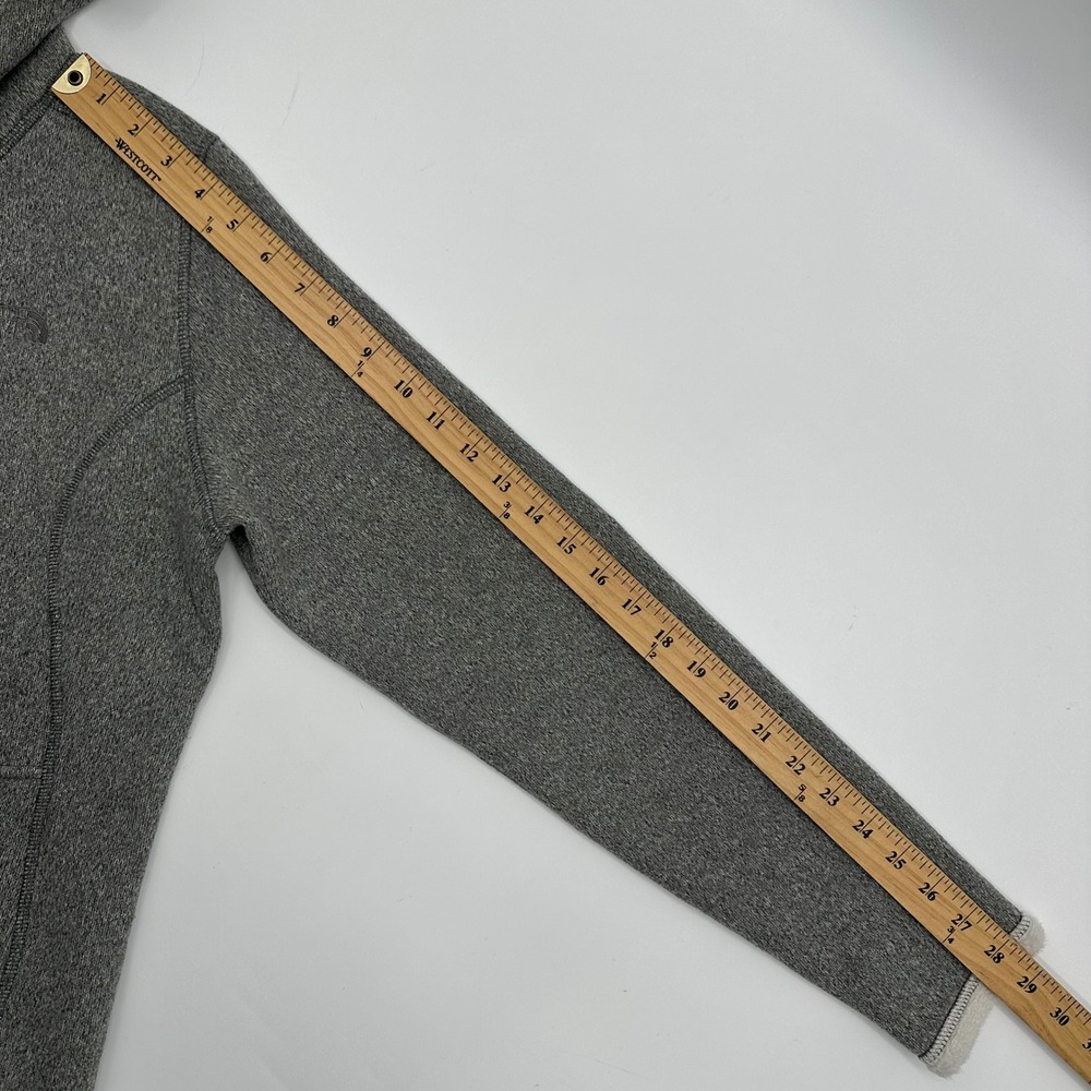 The North Face Womens Gray Crescent Full Zip Fleece Hoodie Jacket Size Medium M - Picture 6 of 11